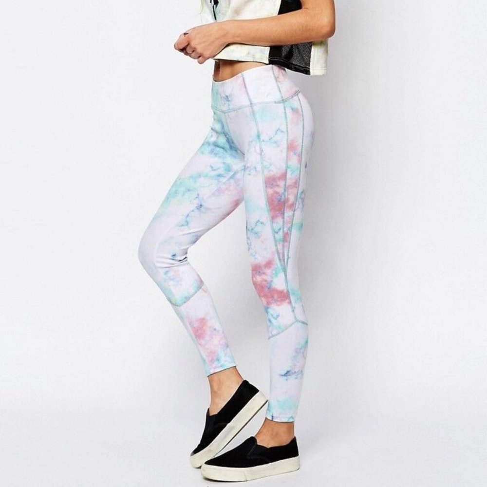 Free People Movement Roadrunner Legging in Tie Dye Cloud Print
